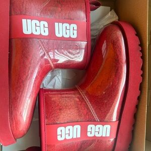 UGG Kids Glossy Red Boots